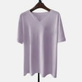 thumbnail image 2 of Men's Casual Solid Color V-Neck Gentleman's Business Short Sleeve Fitness T-Shirt L, 2 of 4