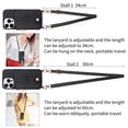 thumbnail image 3 of Compatible with iPhone 13 Pro Case Wallet, with Credit Card Holder Zipper Pocket Crossbody Strap Heart Pattern PU Leather Magnetic Clasp Kickstand Heavy Duty Protective Flip Cover, Black, 3 of 12