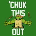 thumbnail image 2 of Men's Teenage Mutant Ninja Turtles Chuk This Out Michelangelo Sweatshirt Kelly Green Medium, 2 of 4
