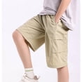 thumbnail image 6 of ATOGUTA Boy Workout Shorts Size 3T-15 Kids Athletic Basketball Shorts Casual Elastic Waist Summer Clothes with Pockets Khaki, 6 of 6