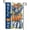 Blue and White Pumpkins, variant on Welcome Blue Pumpkin Garden Flag, Elegant Fall Harvest Canvas Yard Decor, 28 x 40 in, Flag Only