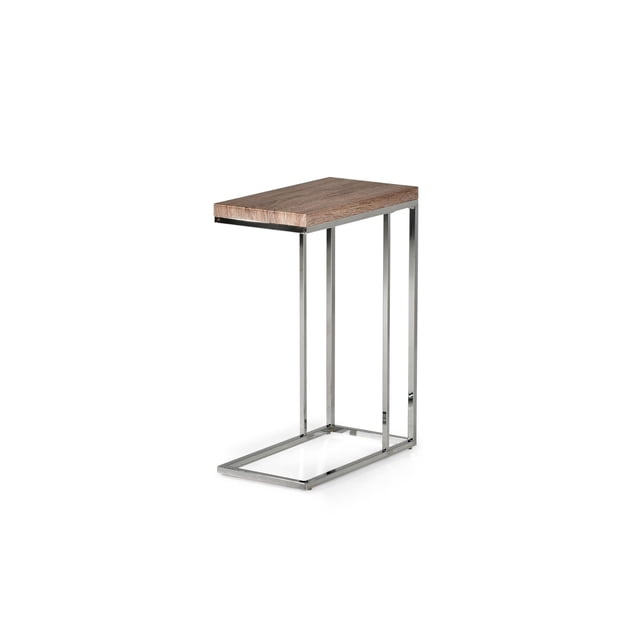 Bowery Hill Table d'Appoint de Style Transitionnel en Métal/bois, Brun
