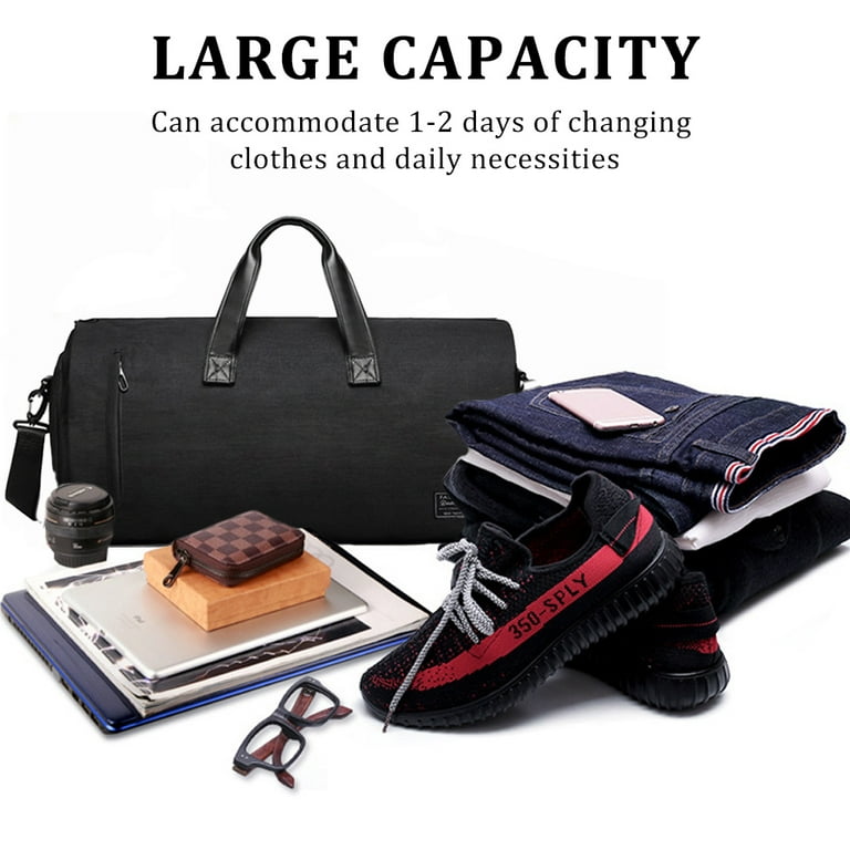 Convertible Carry on Garment Bag for Women,Leather Garment Bags for Travel  with Shoe Pouch 2 in 1 Hanging Suitcase Suit Bag for Women Travel Bags for  Women Duffle Bag Garment Bag Gifts