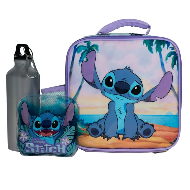Set de loncheras Disney Stitch para niños y niñas con botella de agua