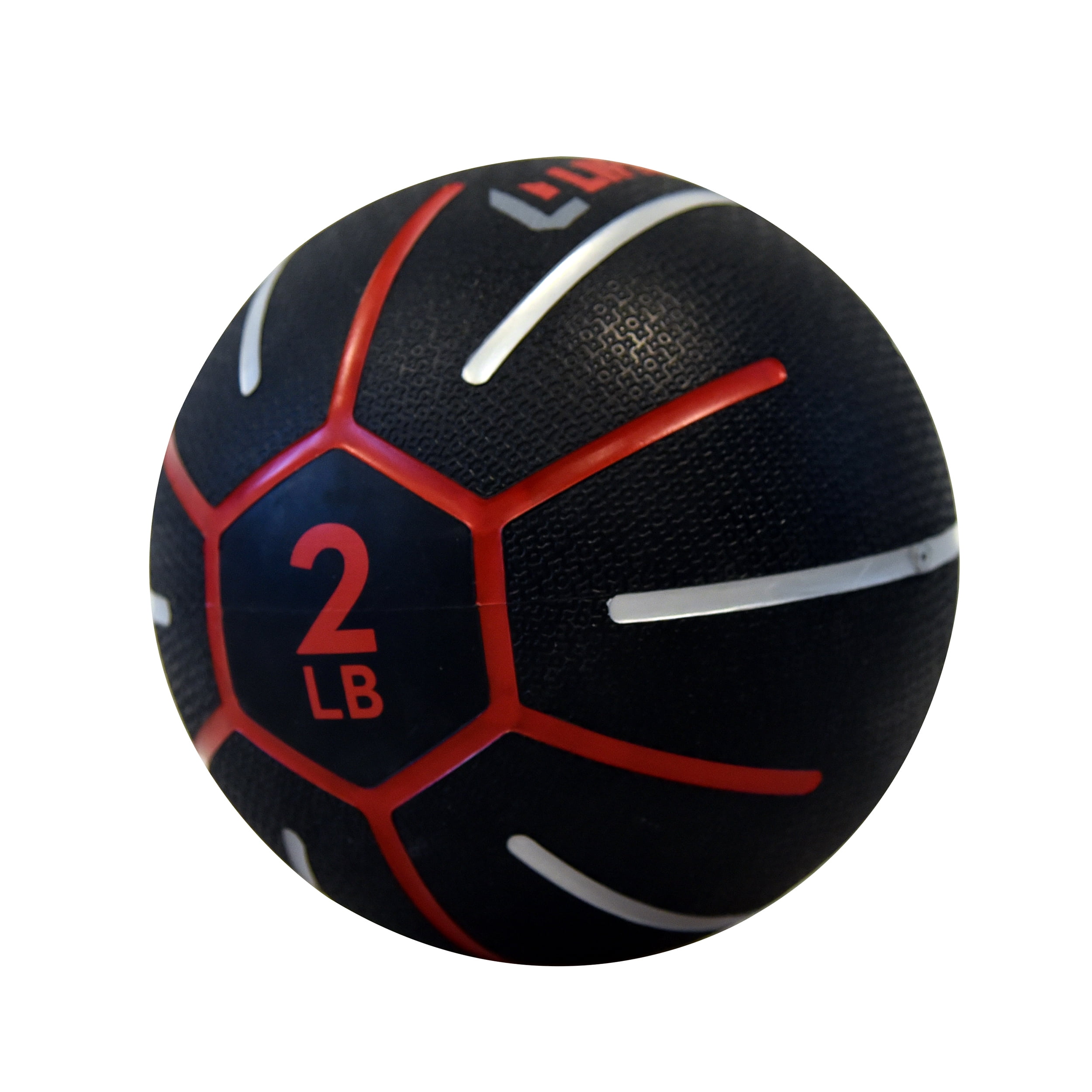 Lifeline Fitness Exercise Training Medicine Ball - 2 lb. - Black/Red