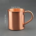 thumbnail image 3 of Solid Copper Moscow Mule Mug 16 oz - Unlined Pure Copper Cup with Riveted Handle, Authentic Mule Mug for Cocktails, , Coffee, Camping, Handcrafted & Durable, 3 of 7