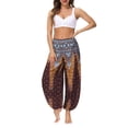 thumbnail image 1 of Txlixc Pantalones de entrenamiento para mujer, estampado digital bohemio, pantalones de yoga sueltos con lado dividido Txlixc Estilo de ocio, 1 of 9
