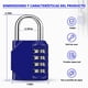 thumbnail image 5 of 2PCS Blue code lock, used for waterproof padlock of 4-position outdoor lockers, suitable for schools, gymnasiums, sports venues, fences, tool boxes, gates, boxes, outdoor and buckle storage., 5 of 5