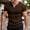 Coffee, variant on Muscle Shirts for Men Summer Casual Short Sleeve V Neck Slim Fit Stretchy Gym Workout Athletic Tee Shirt