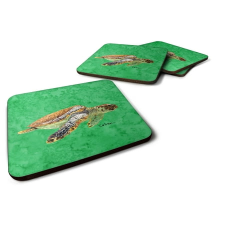

Carolines Treasures 8675FC Turtle Foam Coaster Set of 4 3 1/2 x 3 1/2 multicolor