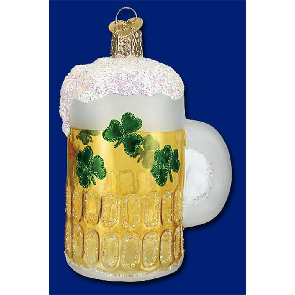 Irish Beer Mug Glass Old World Christmas Ornament FREE BOX 32139