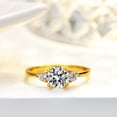 thumbnail image 3 of Anillo de plata S925 con diamante Mosan redondo de 1 quilate y 6,5 mm para mujer, baño Seiko, moissanita de 14 quilates, 3 of 5