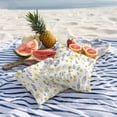 thumbnail image 5 of Yellow Floral Outdoor Pillow Covers Pack of 2 Gray Leaf Watercolor Botanical Spring Waterproof Throw Pillow Covers Decorative Cushion Cases for Patio Garden Tent Balcony Couch 18x18 inch, 5 of 9