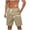 Khaki, variant on VEKDONE Big and Tall Beach Shorts for Man Summer Loose Fit Drawstring Lounge Shorts Letter Print Straight Leg Short Pants with Pockets White XXXXL