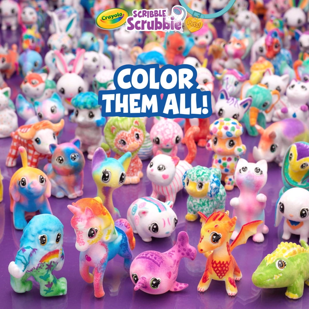 Crayola Scribble Scrubbie Safari Animals, Color & Wash 1ct, Gifts for Kids, Child Ages 3+