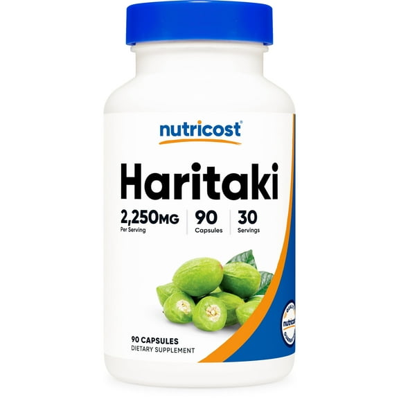 Nutricost Haritaki (2250mg) 90 Vegan Capsules - GMO-Free, Gluten-Free, 30 Servings