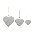 thumbnail image 5 of DecMode Tibetan Inspired Silver Metal Heart Decorative Bells with Jute Hanging Rope, 3 Count, 5 of 6