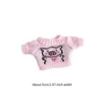 thumbnail image 6 of MERIGLARE 15cm Doll Clothes Doll Clothes for 15cm Doll Soft Dress up Removable Stylish DIY Photo Props Cartoon Doll Sweater Pink, 6 of 8