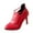 Red, variant on KEGIRLOM Women's Fashion Casual Versatile Sweet Cool Pointed High Heels Fashionable Fall And Winter Trendy Fashion Leather Boots Red 7