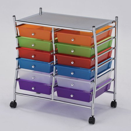 Acme Furniture Palash 12 Drawer Storage Cart Walmart Com