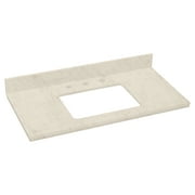 36-in. W x 18.25-in. D Marble Top In Beige Color For 8-in. o.c. Faucet