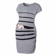 thumbnail image 5 of gakvbuo Maternity Dress For Women Plus Size Summer Baby Shower Pregnancy Dresses For Photoshoot Maternity Clothing Women's Pregnant Dress Sleeveless Cartoon Printed Round Neck Pregnant Dress, 5 of 9