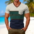 thumbnail image 4 of CONZONE Men's Tshirts Short Sleeve T-Shirts for Men Casual Striped V Neck Lightweight Tees Cozy Summer Tops, 4 of 9