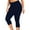 Navy1, variant on aidice Plus Size Capri Pants for Women Yoga Leggings 3/4 Length Slim Fitted Bottoms Capris with Pockets