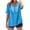 07# Sky Blue, variant on Qwertyu Linen Shirts for Women Spring Summer Casual Short Sleeve Embroidered Boho Tops Loose Fit Button Down Blouses Trendy Dressy V Neck Work Shirts Blue M