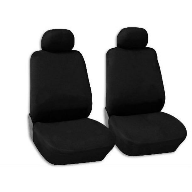 Classic Black Cloth Polyester Front Bucket Seat Covers Pair Low Back For Mazda 626 Com - Seat Covers For Mazda 626