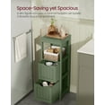 thumbnail image 4 of Floor Cabinet, Corner Storage Unit, 2 Drawers, Multifunctional Organizer, 35 Inches Height, Green, 4 of 6