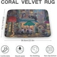Balconies and Flowers at Night Bath Rugs Absorbent Non Slip Door Mats