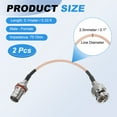 thumbnail image 2 of 0.33FT 3G-SDI Cable, BNC Male to Female HD-SDI Cable 75 Ohm RG179 Coaxial Video Jumper Video Camera Wire for Camera Surveillance CCTV Monitor Broadcast System, Orange, Pack of 2, 2 of 7
