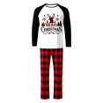 thumbnail image 5 of SUXIAN Family Matching Christmas Pajamas Long Sleeve Crew Neck Top Plaid Pants Soft Comfortable Holiday Sleepwear Two Piece Set Red_004 XL, 5 of 7