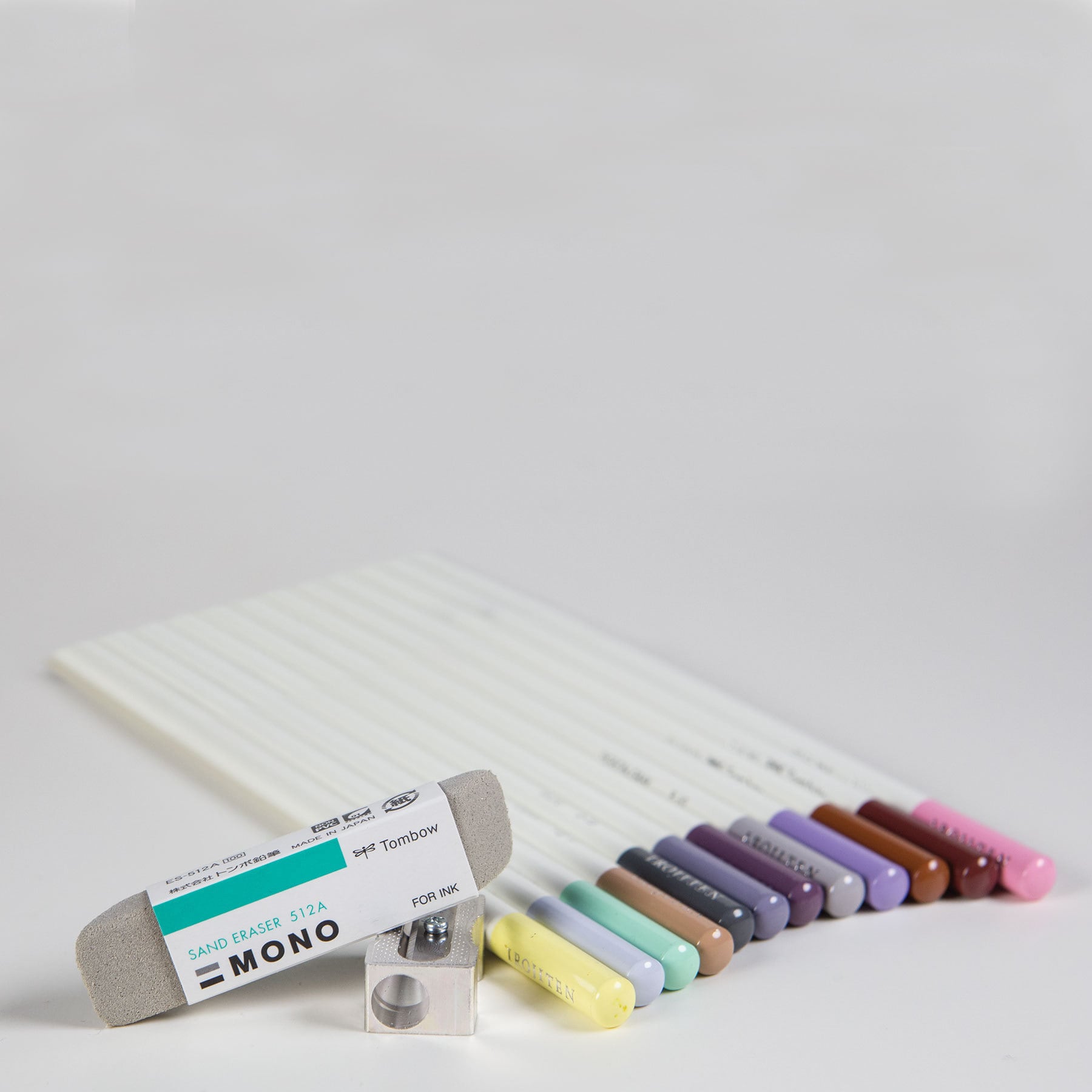 Tombow Irojiten Colored Pencil Set, Tranquil. Includes 12 Premium Colored Pencils, Sharpener, and Eraser - image 3 of 5