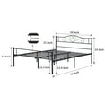 thumbnail image 6 of VECELO Metal Platform Bed Frame, Modern Headboard and Footboard, Full, Black, 6 of 8