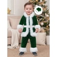 thumbnail image 5 of Gzhioc Kids Baby Boys Girls Christmas Outfit 1T 2T 3T 4T 5T 6T Long Sleeve Belted Jacket Pants Hat Clothing Set, 5 of 8