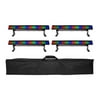 Chauvet Colorstrip Mini 19" DMX LED Stage Wash Bar Light, 4 Pack + Carry Case