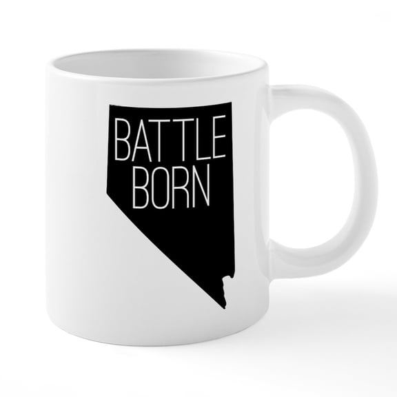 CafePress - Nevada Battle Born - 20 Oz White Ceramic Mega Mug
