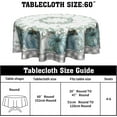 thumbnail image 2 of Blue Pumpkin Tablecloth Round 60 Inch Autumn Harvest Washable Reusable Thanksgiving Table Cover for Kitchen Dining Holiday Tabletop Decor, 2 of 8