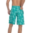 thumbnail image 5 of LRD Men's Swim Trunks with Compression Liner 9 Inch Inseam Board Short Pineapples / Green L, 5 of 6