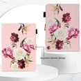 thumbnail image 3 of Allytechgroup Case for Kindle Fire HD 8 & Fire HD 8 Plus Tablet (12th/10th Generation, 2022/2020) 8 inch with Pencil Holder/Card Pockets [Auto Sleep/Wake] PU Leather Stand Magnetic Cover, Pink Flower, 3 of 9