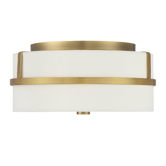 Trade Winds Lighting 2-Light Ceiling Light In Natural Brass