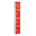 thumbnail image 5 of AdirOffice 72" 4-Compartment Steel Tier Key Lock Storage Locker in Red (4-Pack), 5 of 5