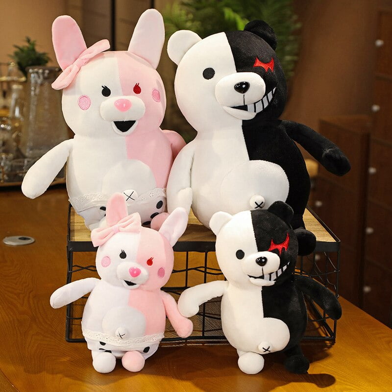 Danganronpa V3 Monokuma Plush Toy Kawaii Stuffed Anime Cute Black and White Bear Doll Monomi Plushies Pillow Christmas Gift Walmart