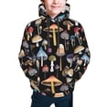 thumbnail image 5 of Kll Unisex Kids Boys Girls Hooded Pocket Pullover Hoodies-Mushrooms And Autumn Leaves, 5 of 9