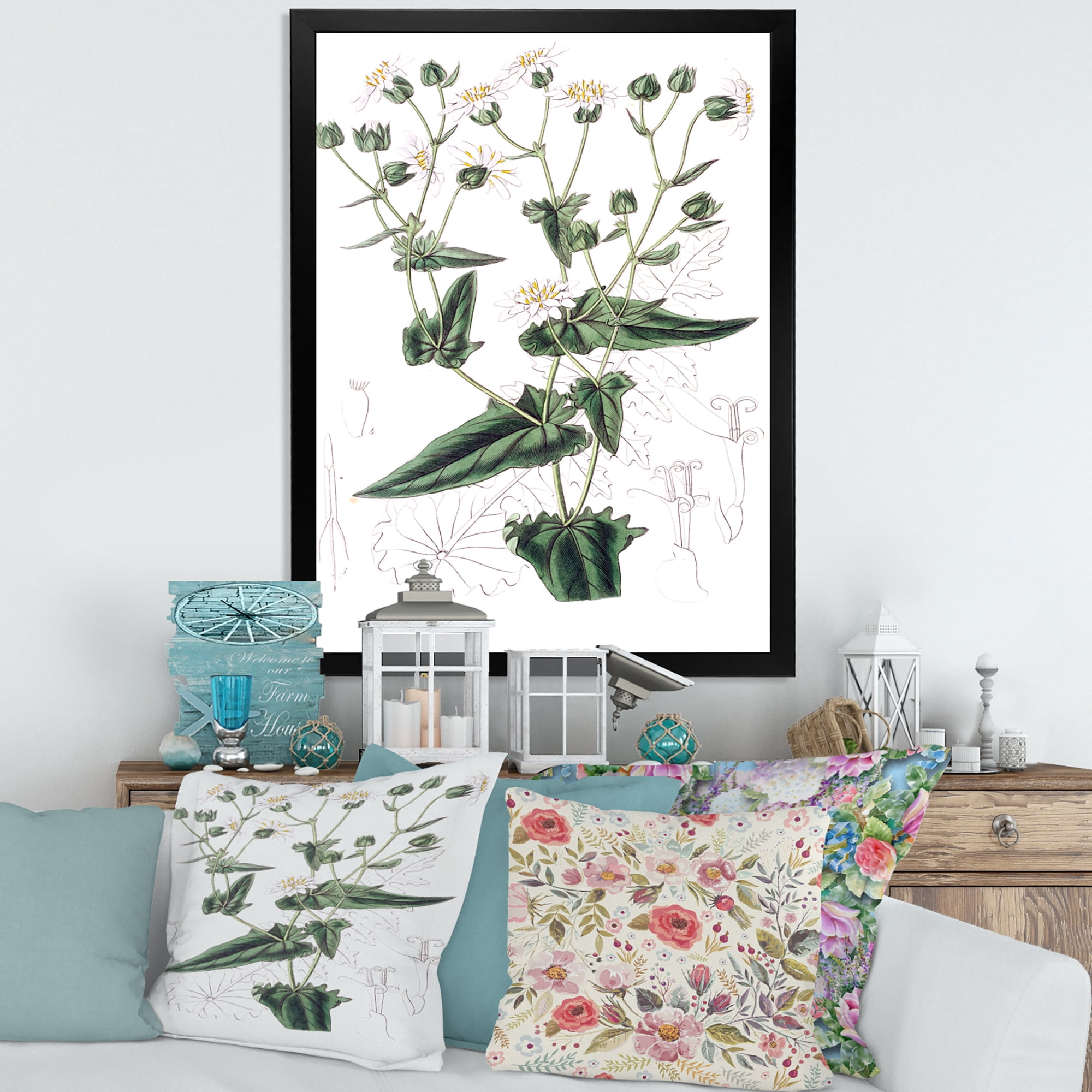 Designart 'Ancient Plant Life XXII' Traditional Framed Art Print