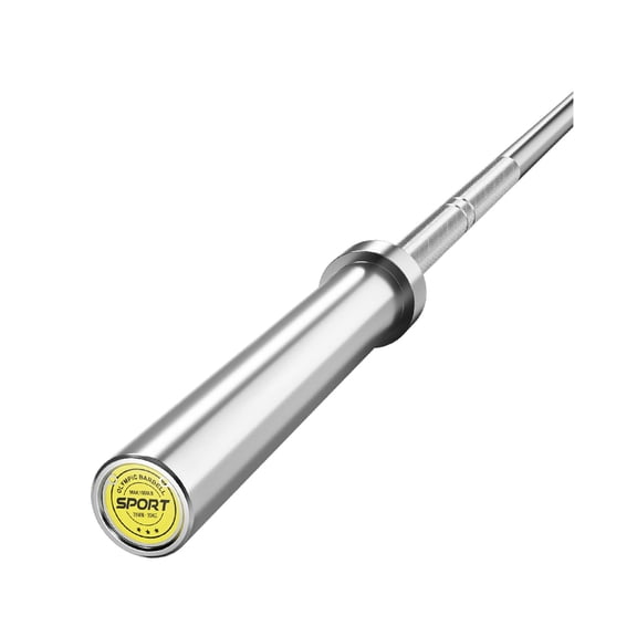 7ft Olympic Barbell, 45lb, 1000lb Capacity, Knurled Grips, for Bench Press Squats Deadlifts, Fits 2-Inch Plates