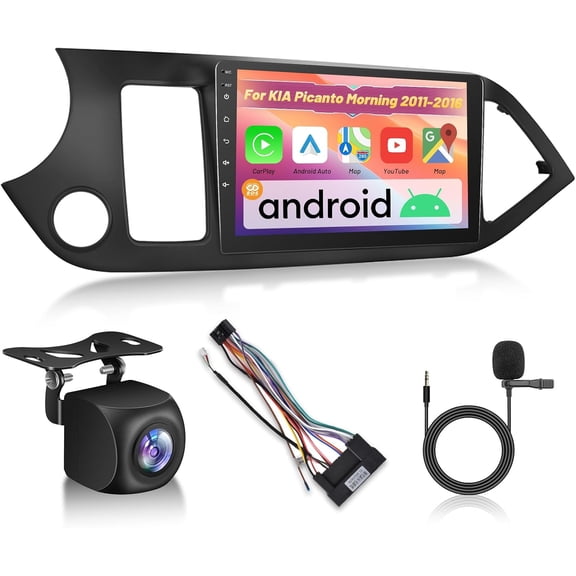 Car Stereo for KIA Picanto Morning 2011-2016, Android 15 2 64G 9 in Touchscreen Car Radio with Wireless Carplay&Android Auto Mirror Link Backup Camera