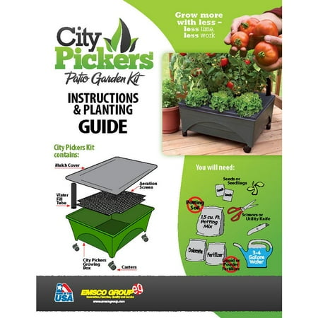24.5 in. x 20.5 in. Patio Raised Garden Bed Grow Box Kit with Watering